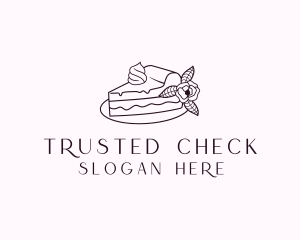 Cake Slice Dessert logo design