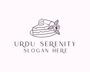 Cake Slice Dessert logo design