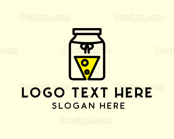 Fermented Cheese Slice Jam Jar Logo