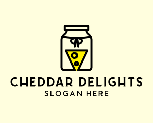 Fermented Cheese Slice Jam Jar logo design