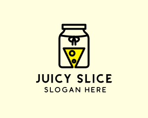 Fermented Cheese Slice Jam Jar logo design