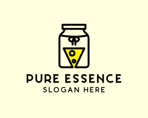 Fermented Cheese Slice Jam Jar logo design