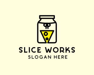 Fermented Cheese Slice Jam Jar logo design