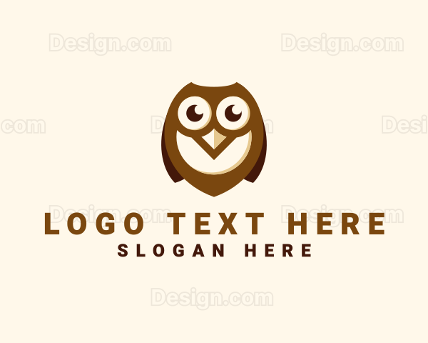 Cute Owl Bird Logo