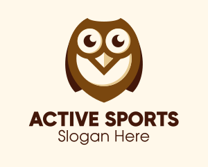 Cute Brown Owl logo