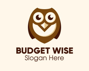 Cute Brown Owl logo design