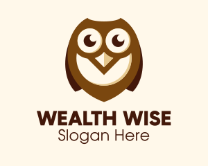 Cute Brown Owl logo design