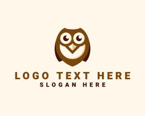 Cute Owl Bird logo