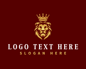 Elegant Lion Crown logo design