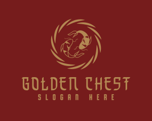 Golden Chinese Fish logo design