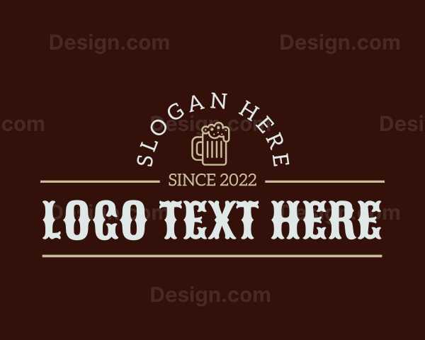 Masculine Beer Wordmark Logo