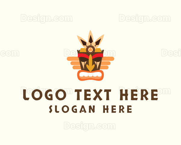 Winged Tribal Tiki Logo