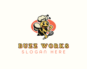 Cooking Chef Bee logo design