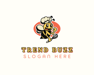 Cooking Chef Bee logo design