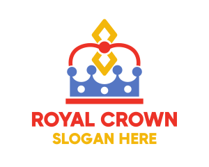 Stylish Diamond Crown logo