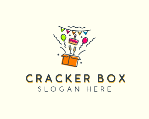 Birthday Gift Box Celebration logo design