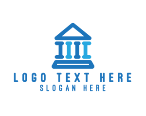 Modern Temple Parthenon logo design