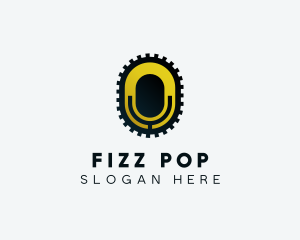 Yellow Microphone App logo design