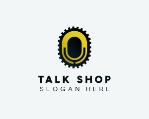 Yellow Microphone App logo design