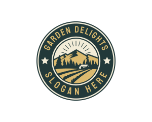 Mountain Landscaping Field logo design