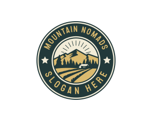 Mountain Landscaping Field logo design