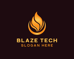 Heating Blazing Flame logo