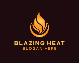 Heating Blazing Flame logo design