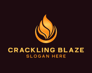 Heating Blazing Flame logo design