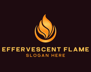 Heating Blazing Flame logo design