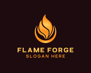 Heating Blazing Flame logo design