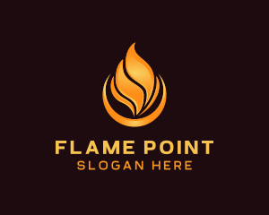 Heating Blazing Flame logo design