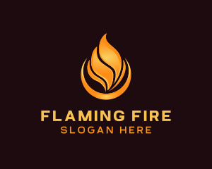 Heating Blazing Flame logo design