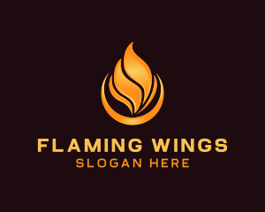 Heating Blazing Flame logo design