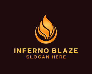 Heating Blazing Flame logo design