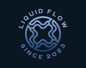 Abstract Water Ripple logo design