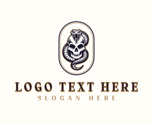Serpent Snake Skull logo