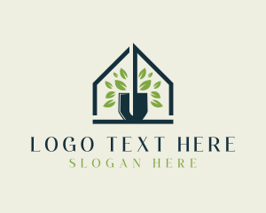 House Leaf Shovel Gardening logo