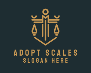 Legal Scale Sword logo design