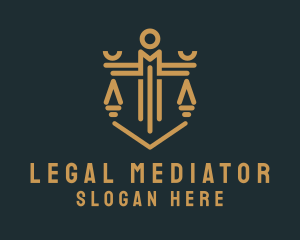 Legal Scale Sword logo design