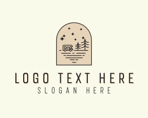 Caravan Camping Vacation logo design