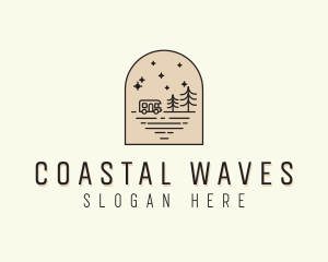 Caravan Camping Vacation logo design