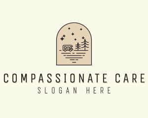 Caravan Camping Vacation logo design