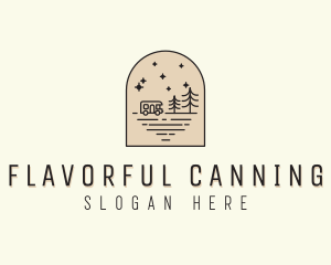 Caravan Camping Vacation logo design