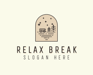 Caravan Camping Vacation logo design