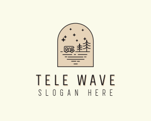 Caravan Camping Vacation logo design