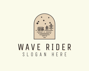 Caravan Camping Vacation logo design