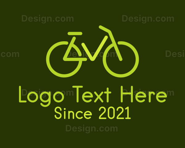 Minimalist Checkmark Bike Logo