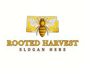 Kansas Natural Honeybee logo design