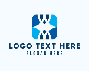 Blue Modern Style Pattern logo