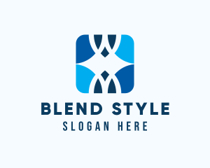 Blue Modern Style Pattern logo design